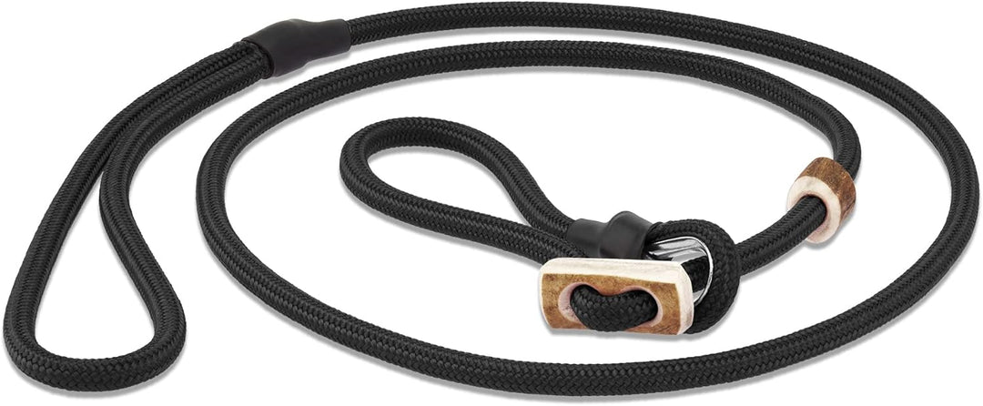 Romneys Hundeleine mit Halsband 6mm | Moxonleine Retrieverleine Agilityleine | Mit Zugbegrenzung, Zu