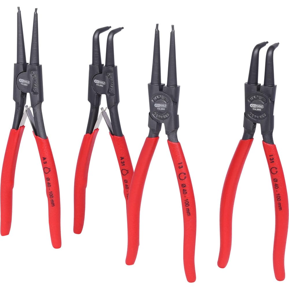 KS Tools 119.2060 Sicherungszangen-Satz, 40-100 mm, 4-tlg.