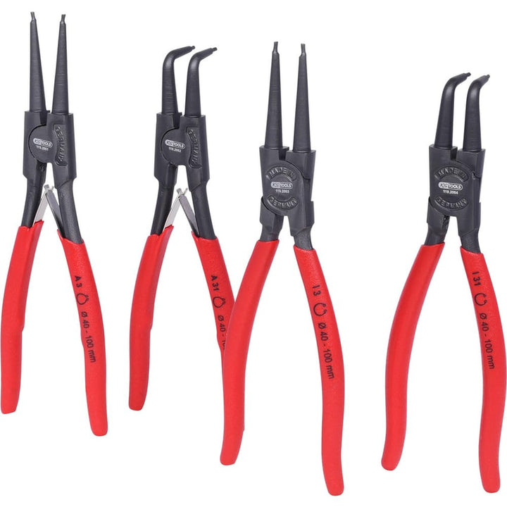 KS Tools 119.2060 Sicherungszangen-Satz, 40-100 mm, 4-tlg.