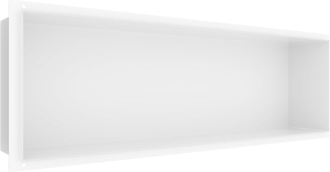 Balneo Wall-Box NO Rim wandnische dusche Edelstahl Duschnische 90x30x10 cm, weiss, wasserdicht, Nisc
