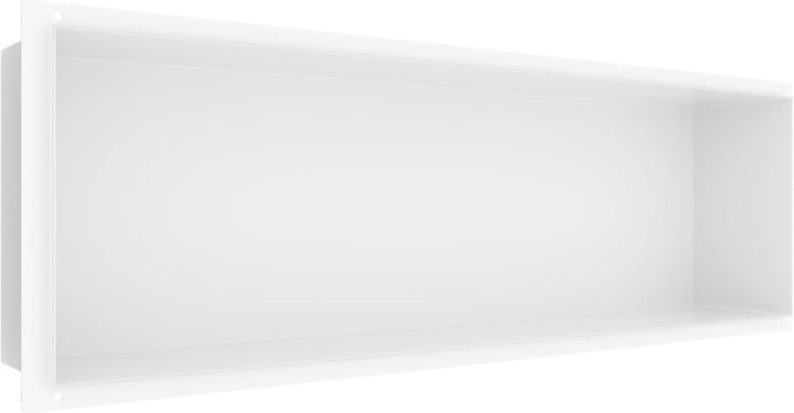 Balneo Wall-Box NO Rim wandnische dusche Edelstahl Duschnische 90x30x10 cm, weiss, wasserdicht, Nisc