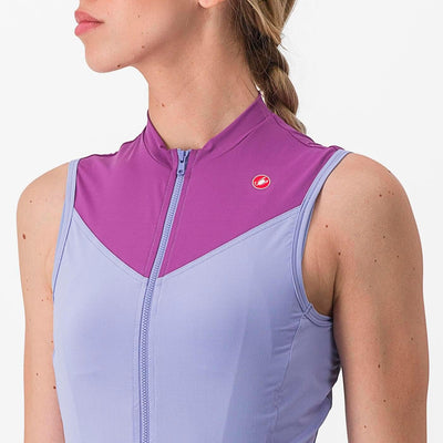 CASTELLI Damen Solaris Sleeveless Jersey T-Shirt XS Violettes Nebel/Amethyst, XS Violettes Nebel/Ame