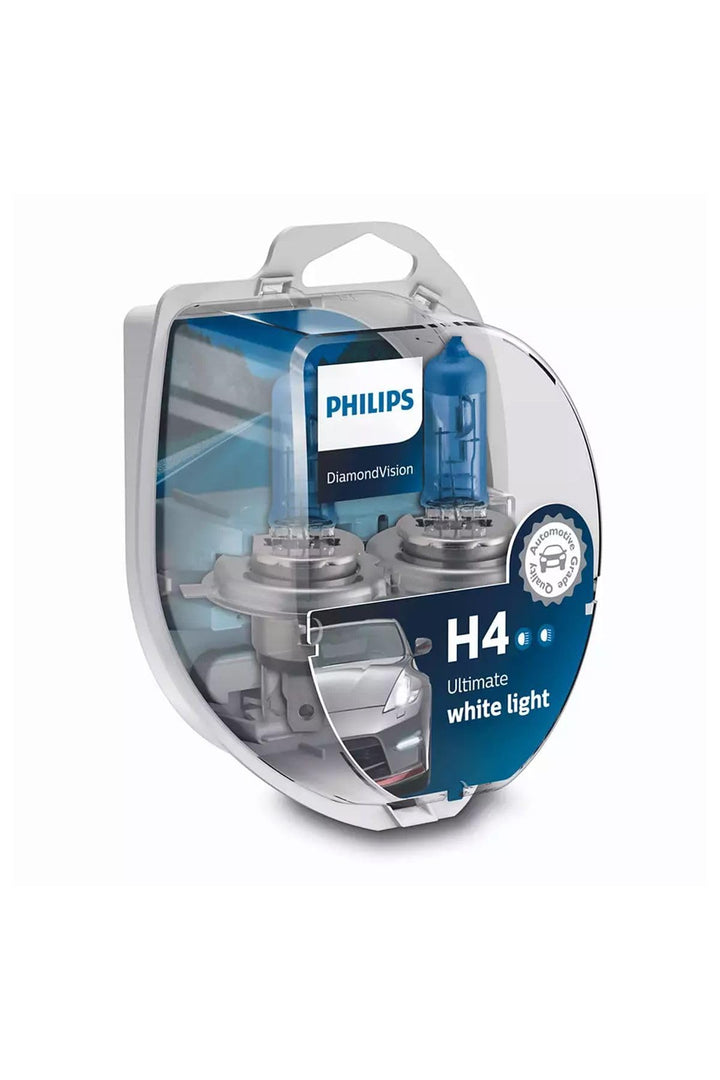 Philips Diamond Vision 5000K H4 Auto-Scheinwerfer-Birnen (Twin Pack von Birnen)