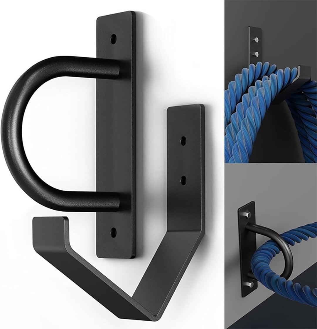 Battle Rope Wall Holder, Heavy-Duty Steel Exercise Rope Storage, Sturdy Workout Bracket, Multipurpos