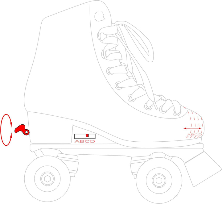 Rollschuhe Roller Skates Raven Iris verstellbar 35-38(22,5cm-24cm), 35-38(22,5cm-24cm)