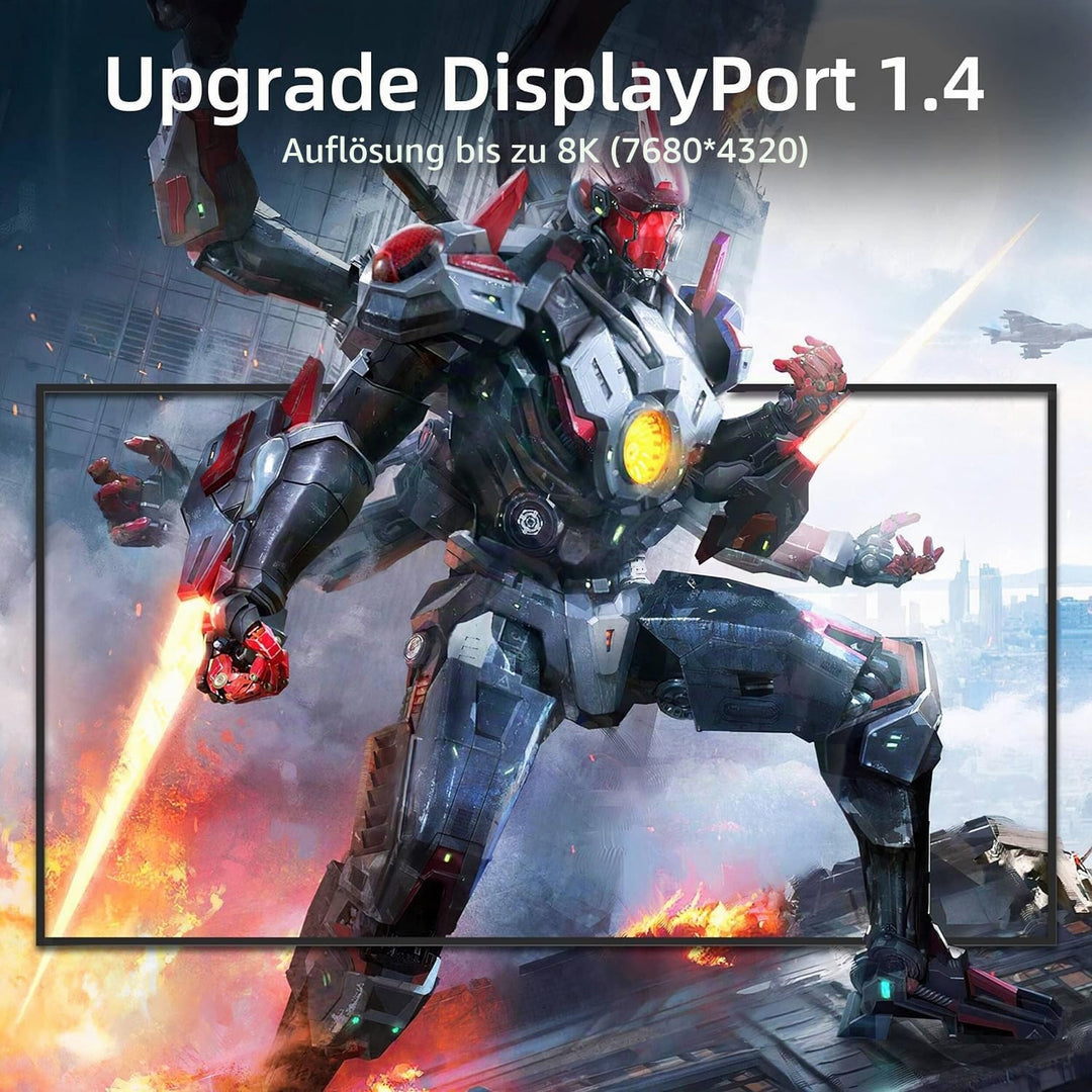 8K Glasfaser DisplayPort auf DisplayPort Kabel 1.4 20m, Ultra HD 8K @ 60Hz 4K @ 144Hz optisches Glas