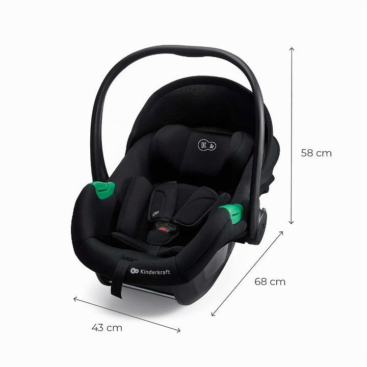 Kinderkraft MINK PRO 2 i-Size 40-87 cm Autositz, Tragesitz von Geburt an Gruppe 0+, verstellbares Ko