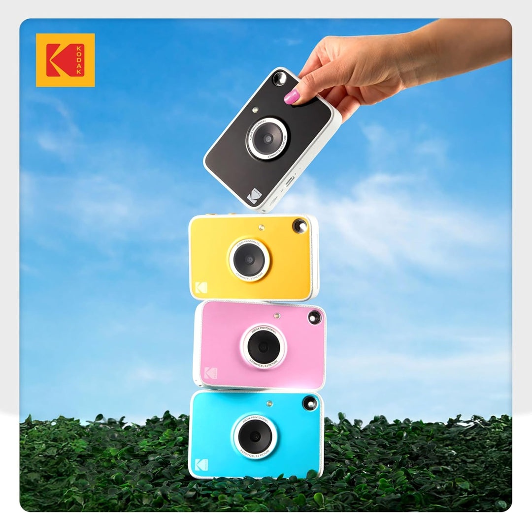 Kodak Printomatic+ Sofortbild Digitalkamera Starter-Set mit Tragetasche (Rosa) und 20er Zink-Fotopap
