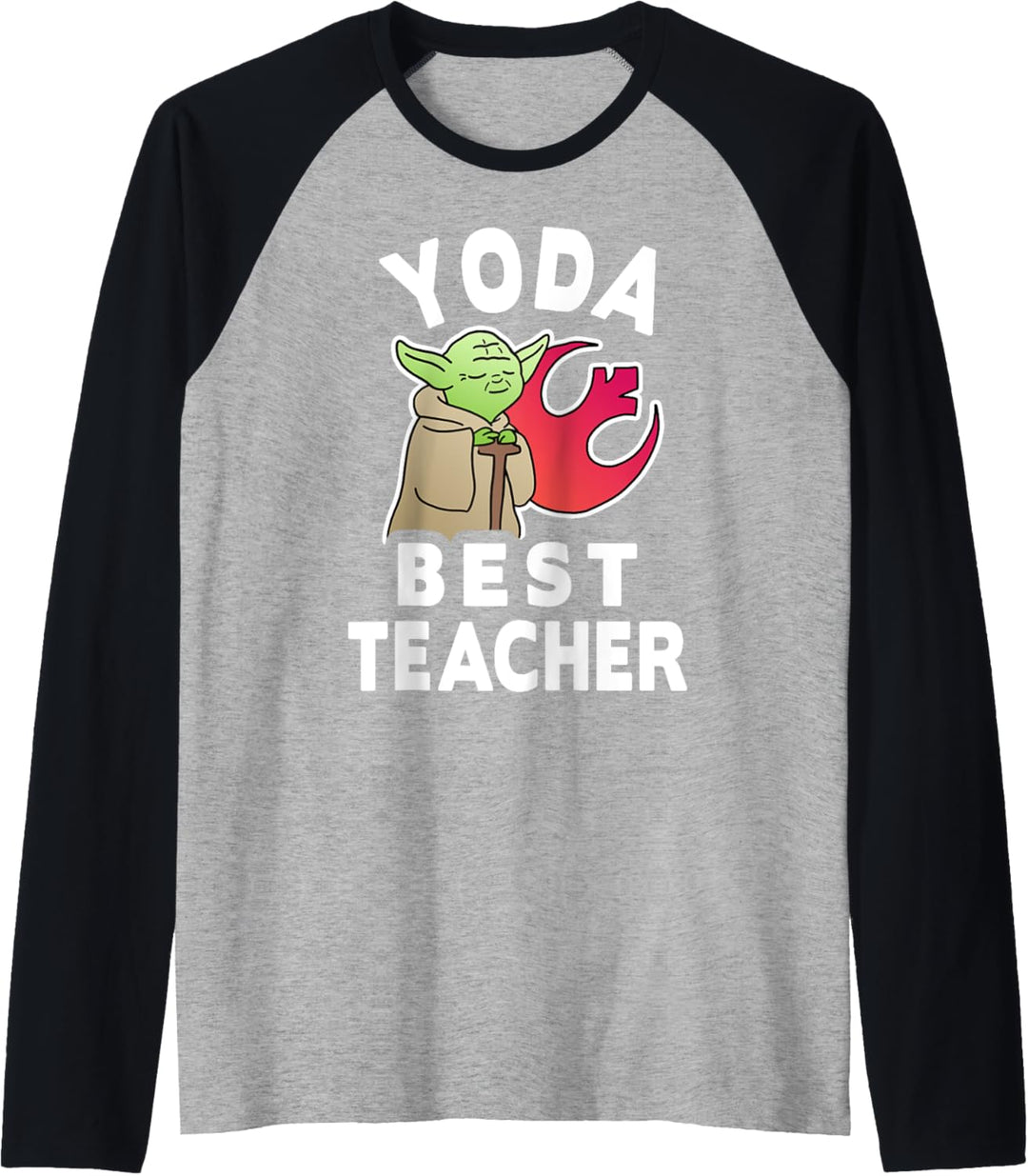 Star Wars Yoda Best Teacher Rebel Logo Raglan