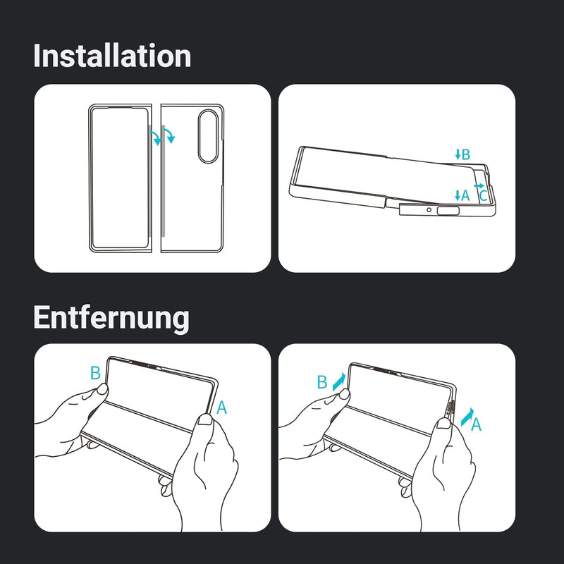 pitaka Ultradünne Hülle für Samsung Galaxy Z Fold 4 Leichte Handyhülle aus 600D Aramidfaser Kratzfes