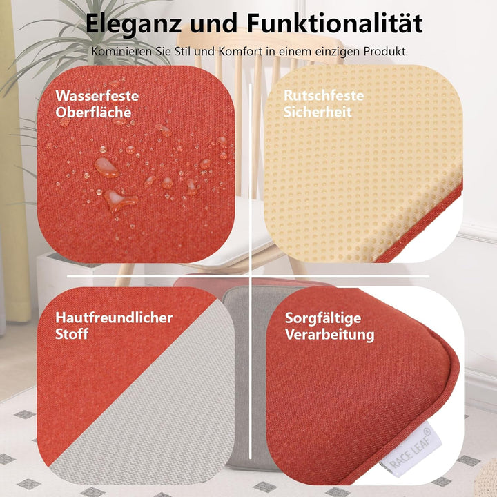RACE LEAF 2er Set 40,5x40,5 cm Memory Foam Slow Rebound Sitzkissen Indoor Household Sitzkissen Wasse