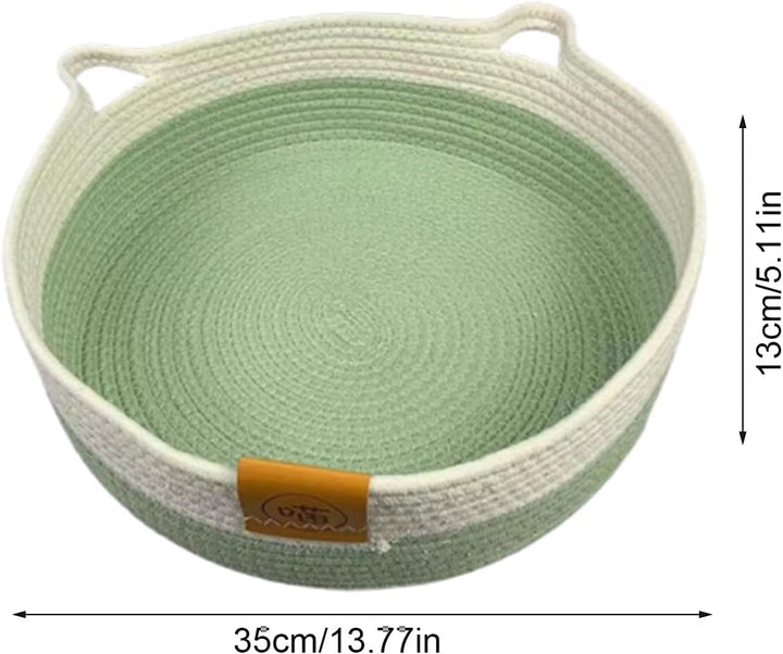 Rundes Katzenbett | Waschbares Nest Mit Matte - Schlafbett Und Runder Katzenkorb | für Indoor e Alle