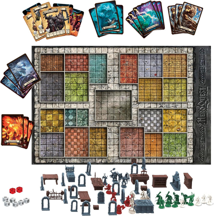 Avalon Hill HeroQuest Basisspiel, Dungeon Crawler Fantasie-Abenteuerspiel mit Miniaturen, ab 14 Jahr