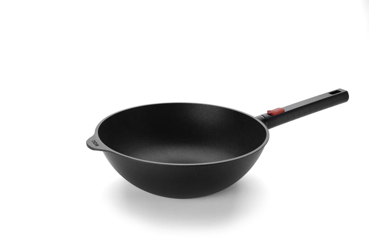 Woll Eco Logic QXR Wok- und Rührpfanne und Rührpfanne - Induktiv -, Ø 28 cm, 10 cm hoch, mit abnehmb