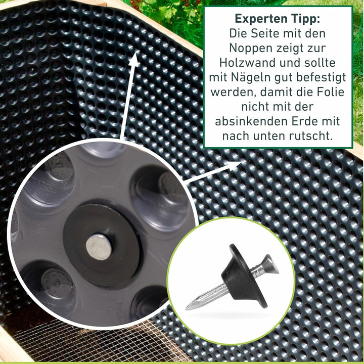 Windhager Dichtnägel für Noppenbahn - 100 STK. Montagenägel 3,5x30mm, Dichtscheibe: 22mm, Montageknö