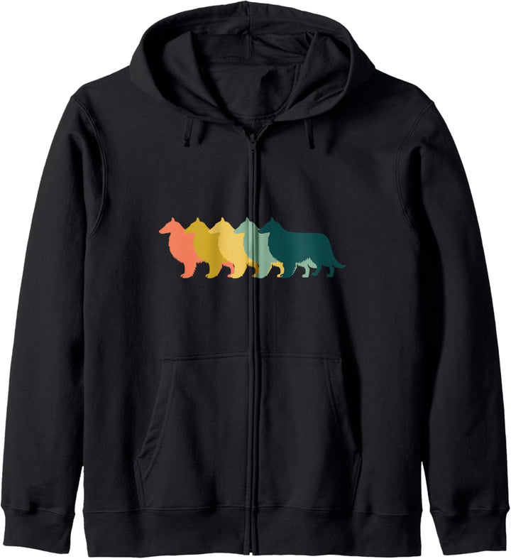 Shetland Sheepdog Sheltie Retro Pop Art Kapuzenjacke