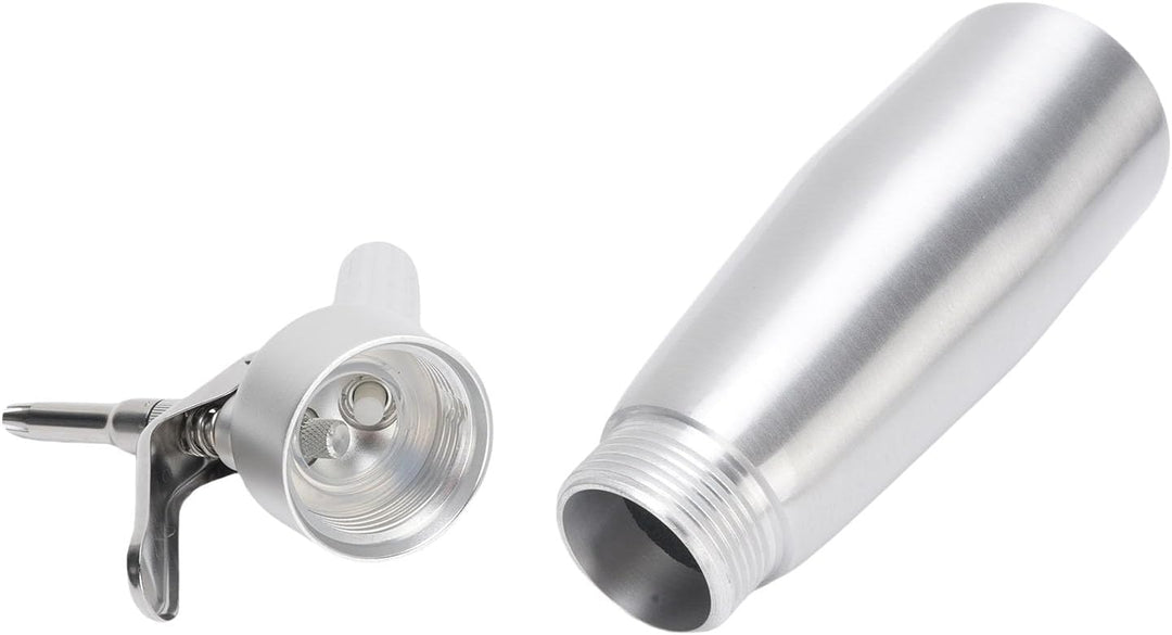 Fockety Professioneller Schlagsahne -Spender, 500 Ml Aluminiumcreme Whipper mit 3 Dekorationsdüsen u