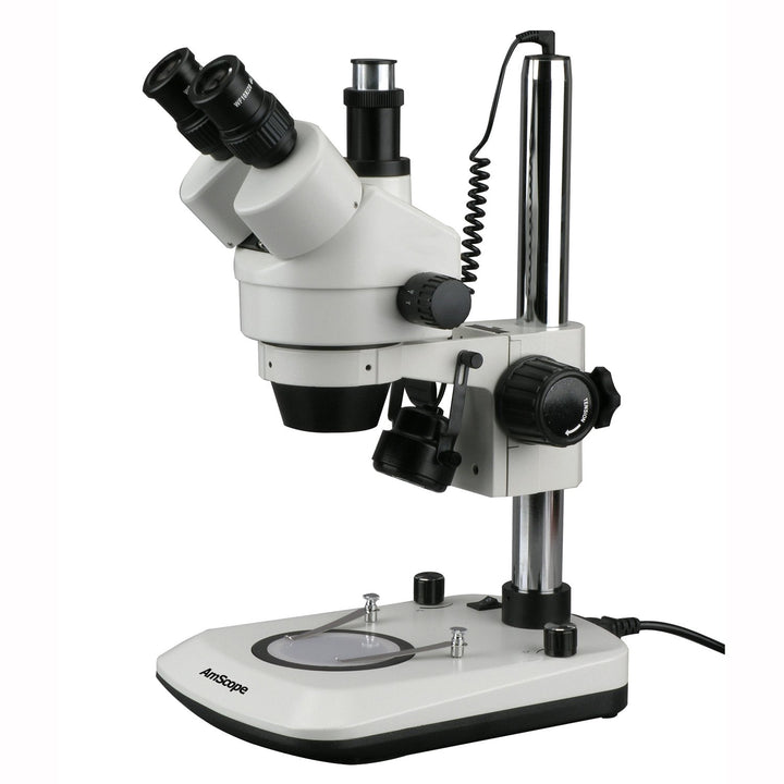 AmScope SMDG-2T-6WB Neues Doppelte Lit 6W LED Trinokulares Stereo Zoom Mikroskop, 7X-45X