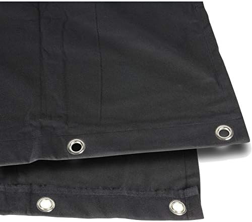 Adam Hall Accessories Bühnenmolton B1 schwarz mit Ösen brüniert 3 x 5 m, 3 x 5 m