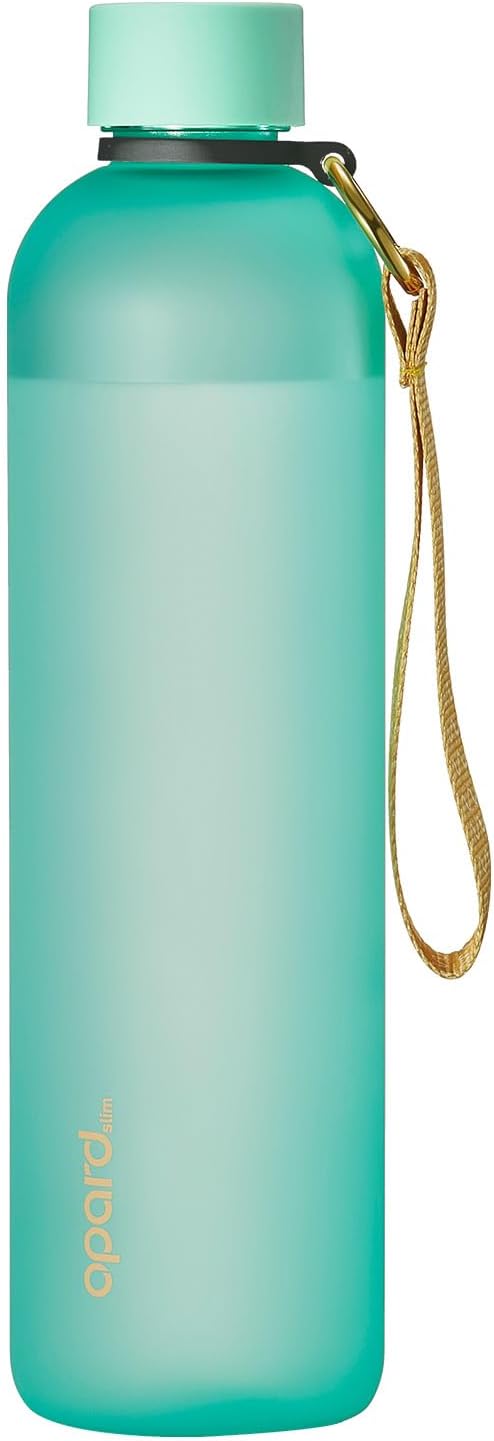 Opard Slim Trinkflasche 1l, Kohlensäure geeignet Wasserflasche, Water Bottle Spülmaschinenfest, BPA