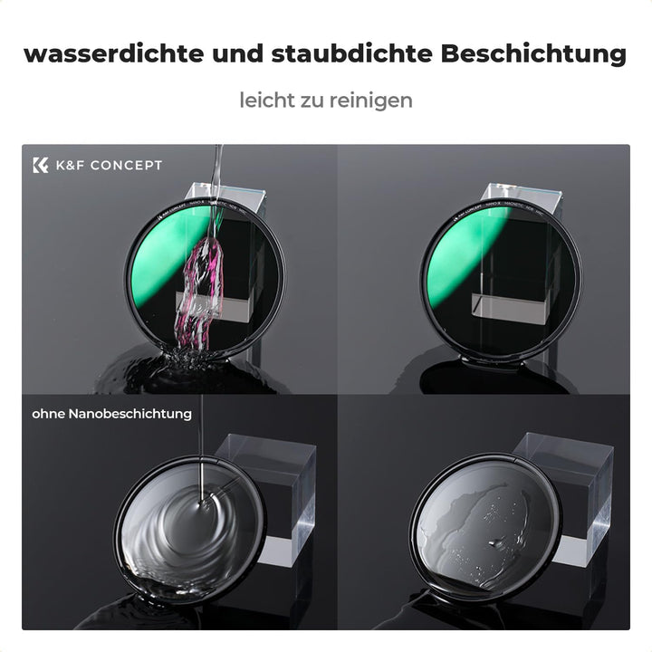 K&F Concept ND Filter 67mm Graufilter ND8 (3 Stop) Magnetisches mit Objektivdeckel 67mm