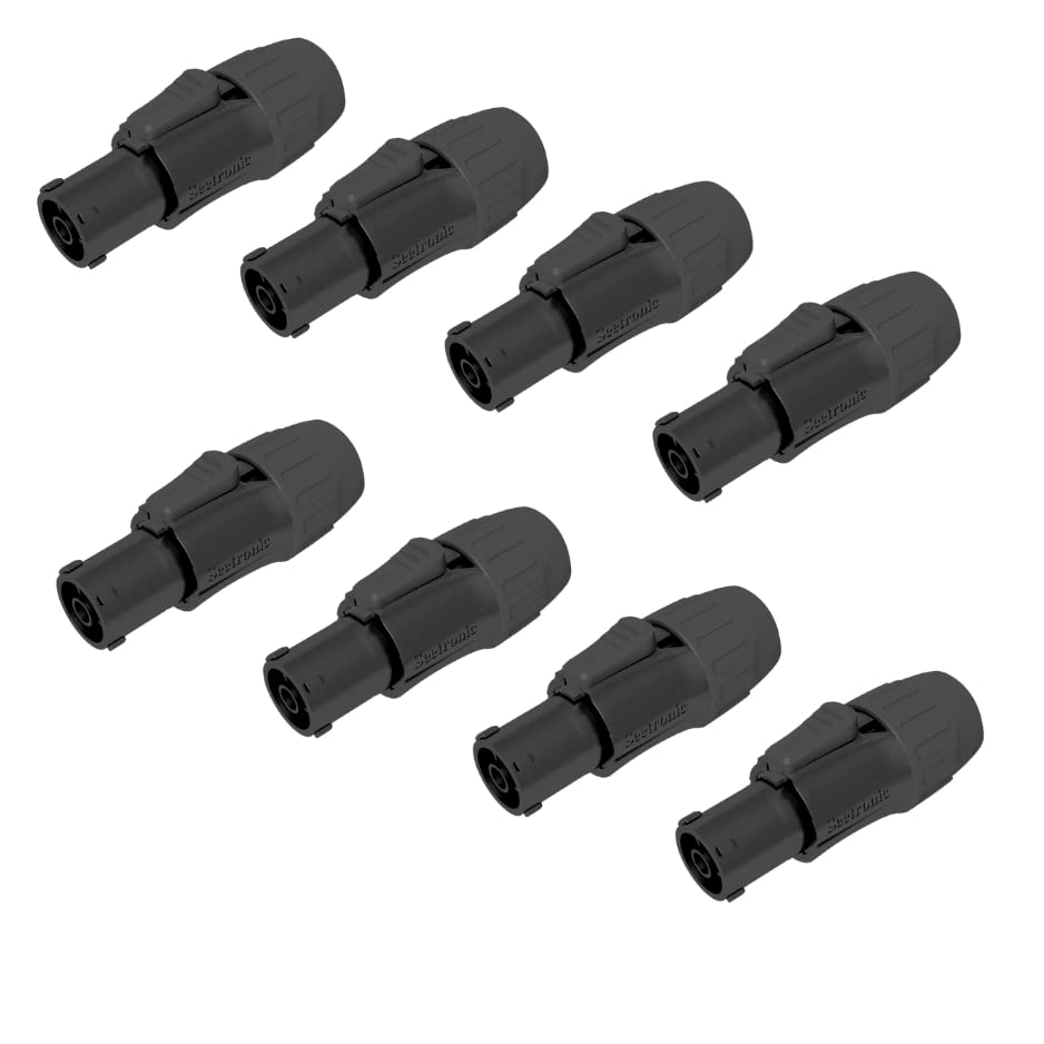 8x Seetronic Power Twist TR1 IP65 Buchse Schwarz SAC3FX-08(05)