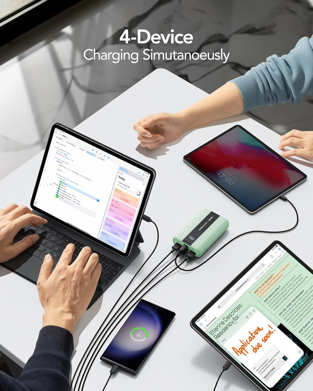 VRURC Power Bank 20000mAh – Kleiner & tragbarer externer Akku mit 22,5W QC & PD 3.0 Schnellladen, US