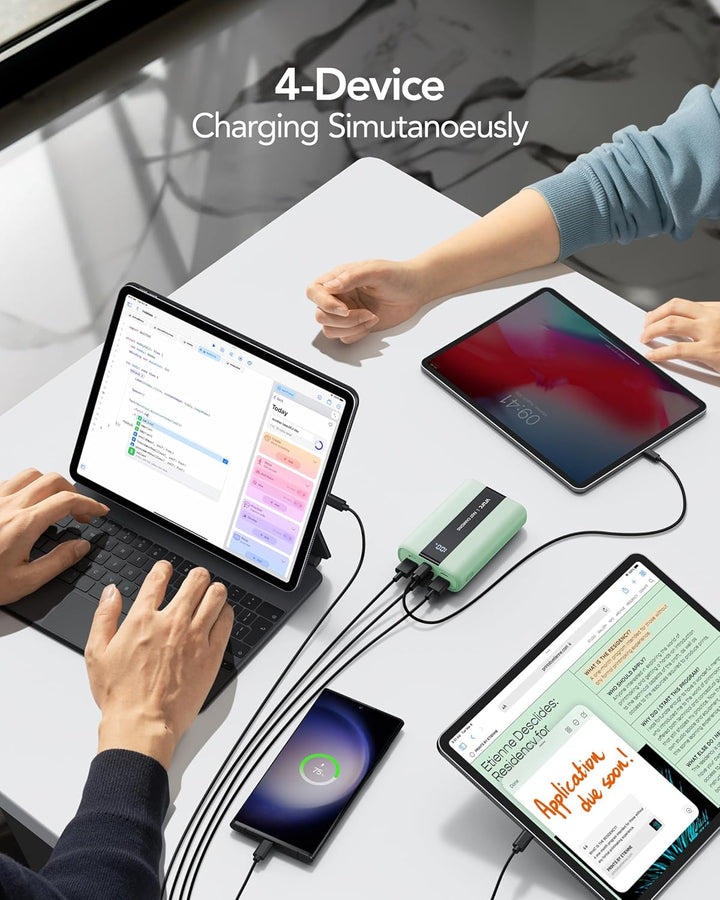 VRURC Power Bank 20000mAh – Kleiner & tragbarer externer Akku mit 22,5W QC & PD 3.0 Schnellladen, US