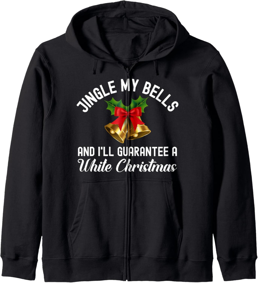 Lustiges unangemessenes Weihnachtsoutfit für Erwachsene, Jingle My Bells Kapuzenjacke