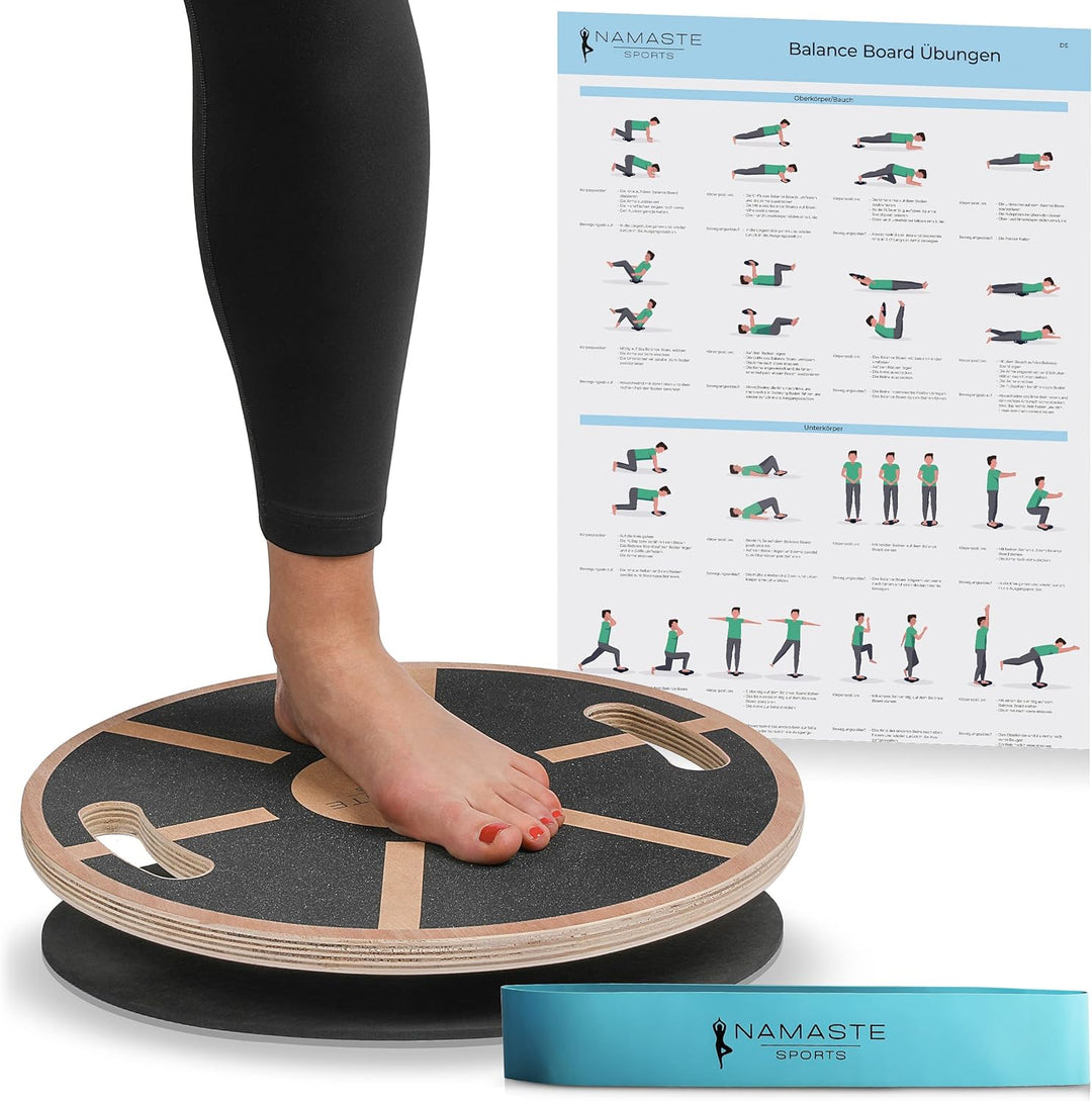 NAMASTE Sports® Balance Board - Rutschfester Gleichgewichtstrainer zur Verbesserung der Balance I Wa