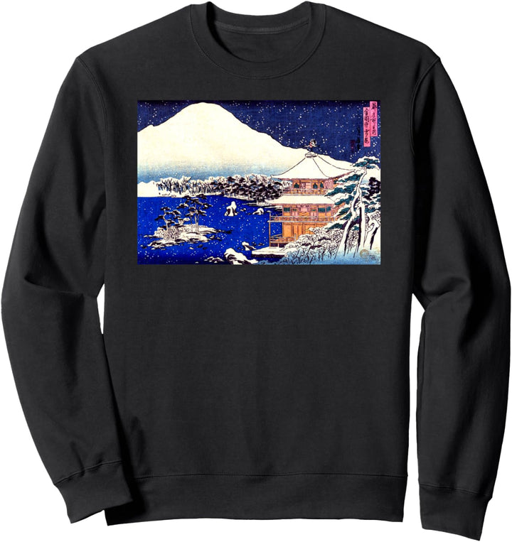 Berühmte Klassische Japanische Kunst Kinkakuji Tempel Schnee Sweatshirt