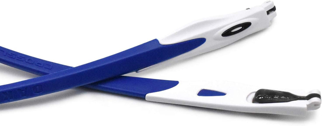 HKUCO Blau/Dunkelblau Gummi Ersatz weissen Rahmen Beine für Oakley Crosslink