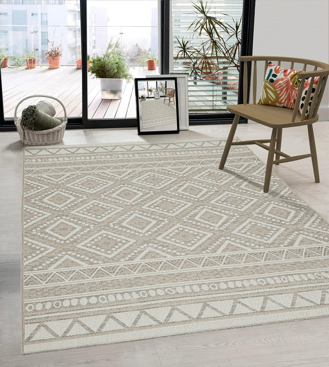 the carpet Calgary - robuster Teppich, Flachgewebe, modernes Design, ideal für Wohnzimmer, Esszimmer