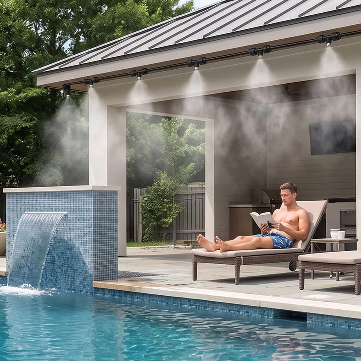 2026 Sprühnebel Terrasse für Den Aussenbereich, Sprühnebel Kühlung mit Wasserfilter, Wasservernebler
