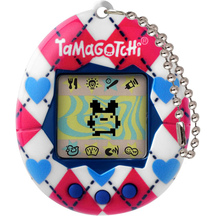 Bandai - Tamagotchi - Tamagotchi Original - Argyle Heart - Elektronisches virtuelles Tier mit Farbdi