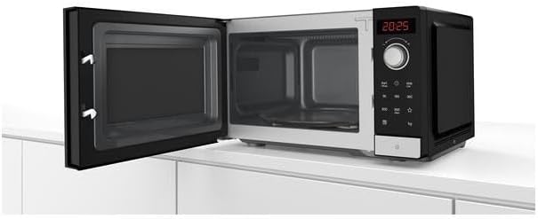 Bosch FFL023MS2 Serie 2 Mikrowelle, 26 x 44 cm, 800 W, Drehteller 27 cm, Türanschlag Links, AutoPilo