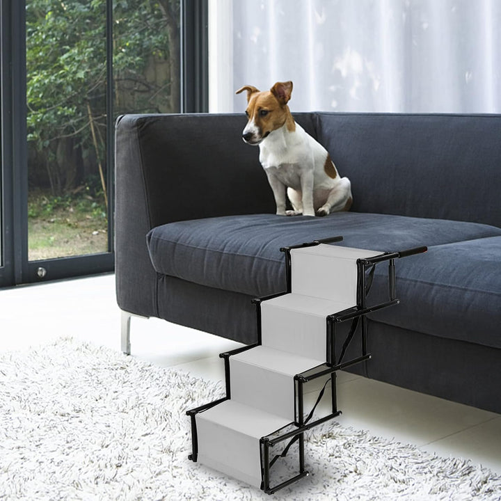 Hundetreppe faltbar, Hundetreppe Auto, Rampe verstellbar, Höhe 56 – 76 cm, für Autos, SUV, LKW, Hund