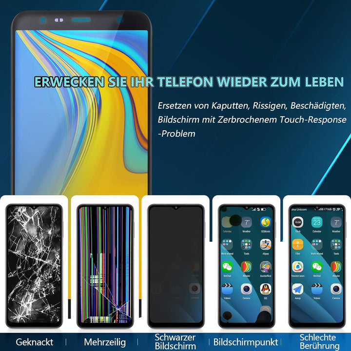 RongZy Display für Samsung Galaxy J6 Plus J610/J4 Plus 2018 J415/J4 Core j410 LCD Bildschirmersatz D