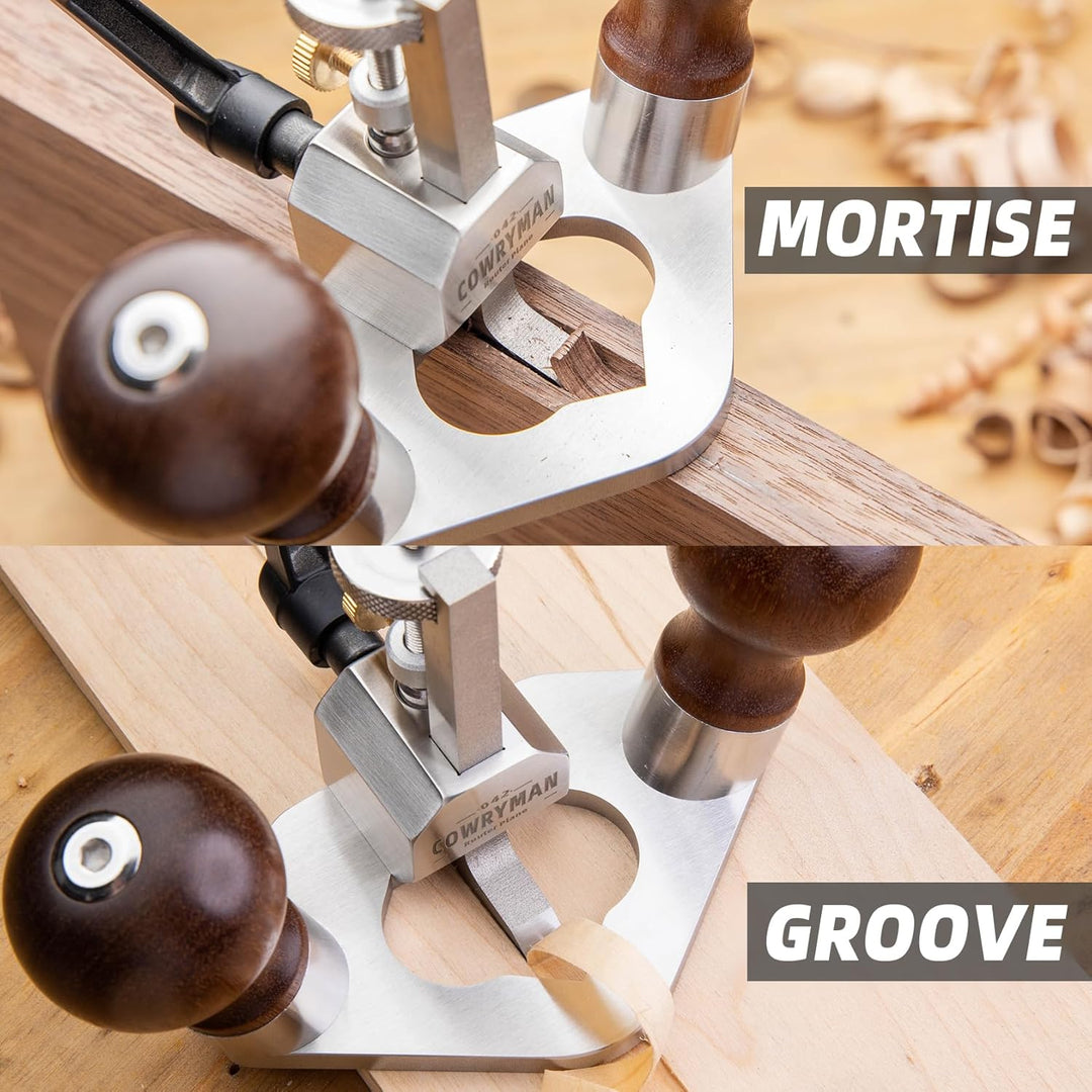 Cowryman 042 Oberfräsehobel Handheld Präzisions-Holzbearbeitungswerkzeug mit Tiefenanschlag für deta
