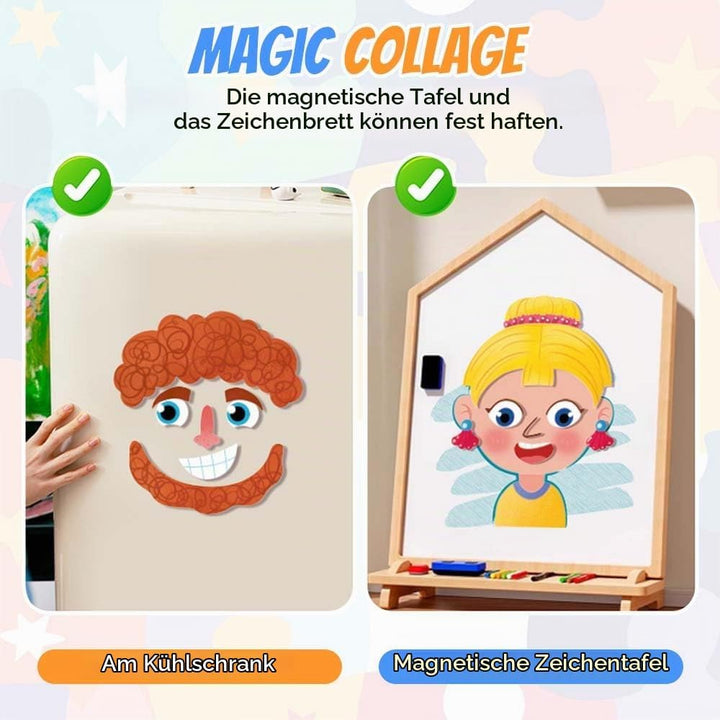 3 In 1 Magnetische Puzzle für Kinder, Neu Magnetspiel, Pädagogisches Magnetgeschenk Montessori Spiel