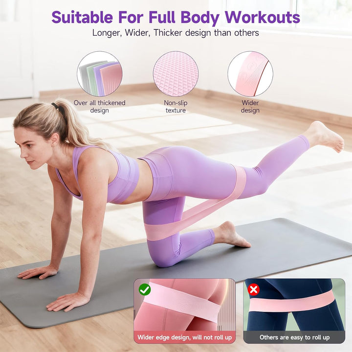 Umfassendes Pilates Set mit Pilates Ring, 4 Widerstandsbändern (15, 25, 35, 45 lbs), Platzfester Min