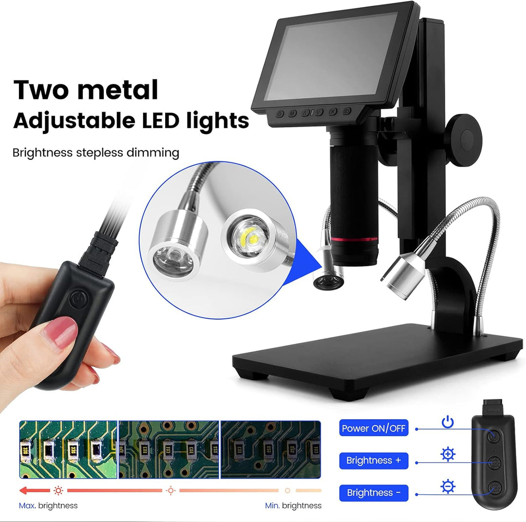 Andonstar ADSM302 Digitales HDMI-Mikroskop für Leiterplatten-Reparatur, 5 Zoll (12,7 cm) Bildschirm,