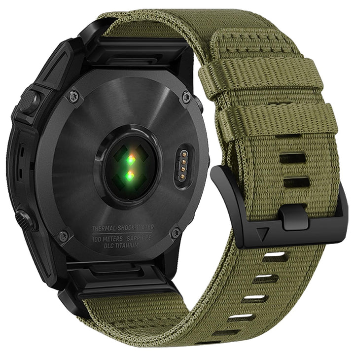 Verbessert QuickFit 26mm Nylon Armband für Garmin Fenix 7X / Fenix 6X / Fenix 5X / Enduro, Schleife