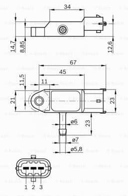 Van Wezel 0 281 002 593 Sensor, Ladedruck