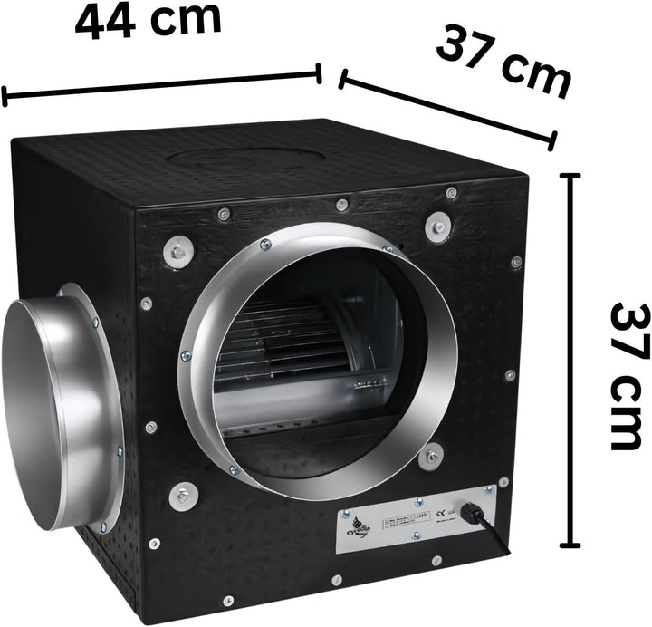 Weedness Grow Abluft Isolierte Absaugbox 250 m3/h - Abluftventilator Rohrventilator Lüfter Growzelt