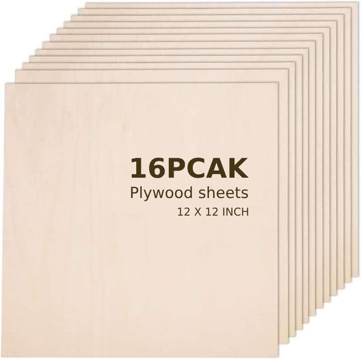 Sperrholz, 16 Stück, 2,5mm, 30,5 x 30,5 cm, perfekt für Kunst und Handwerk DIY-Projekte, 16 Stück, Q