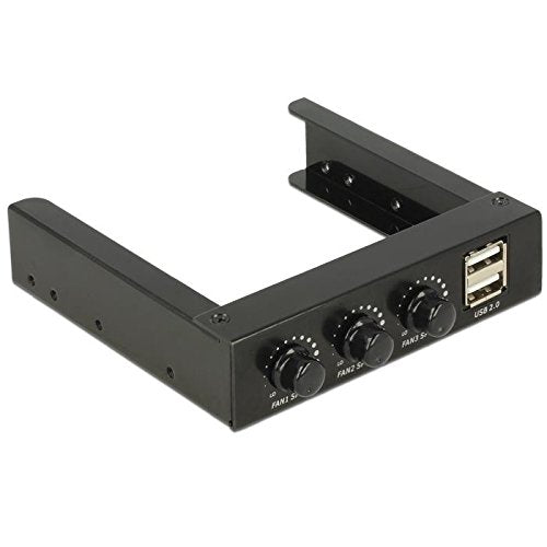 Delock 3.5" Front Panel > 2 x USB 2.0 und Lüftersteuerung