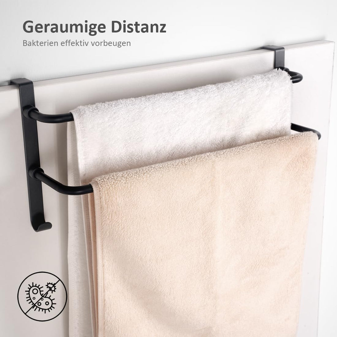 EMKE Handtuchhalter ohne Bohren, Edelstahl Handtuchhalter für Badheizkörper Handtuchtrockner mit Hak