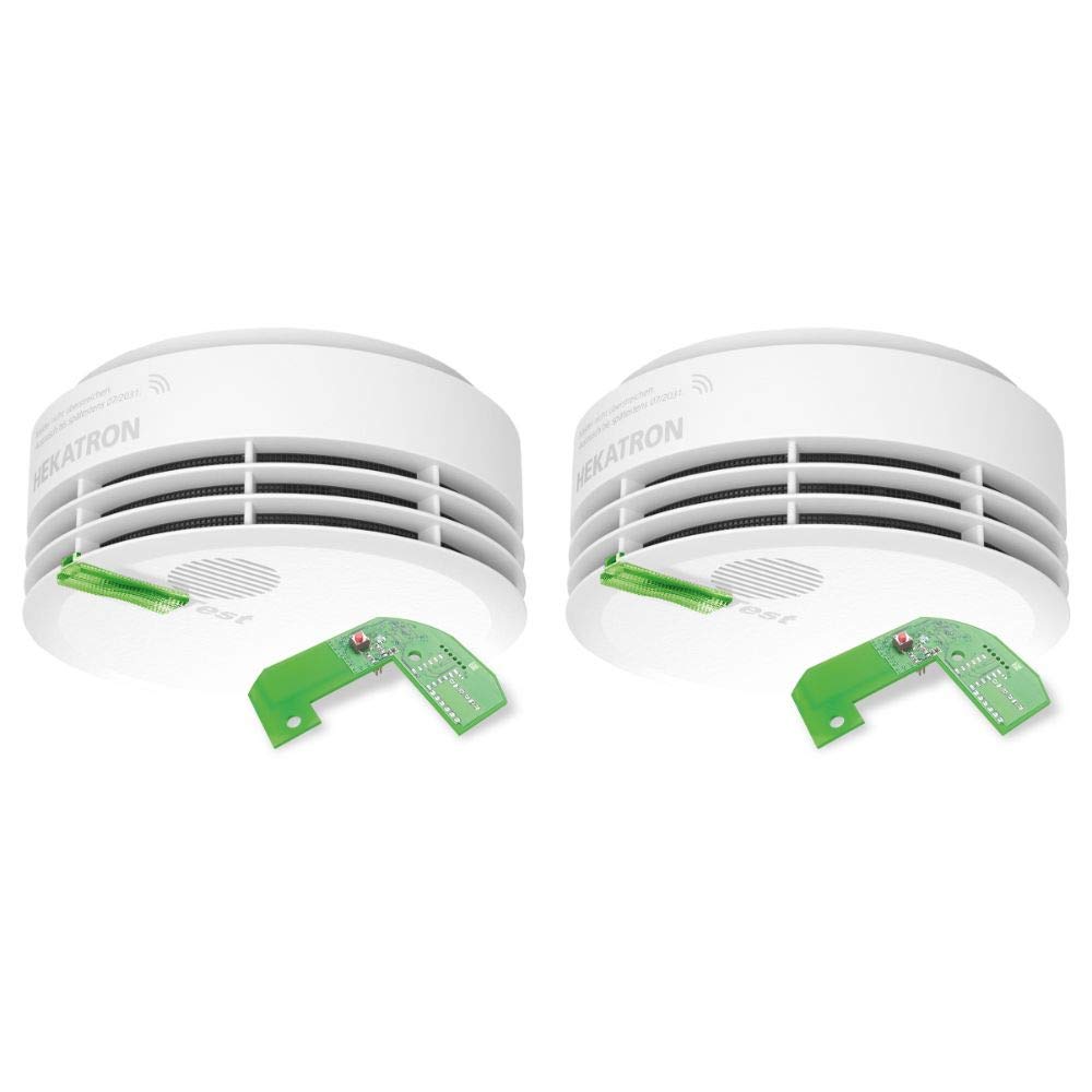 Hekatron Genius Plus X Rauchmelder + Funkmodul Basis X - 2er Pack 2er Pack inkl. Funkmodule Ohne Gen