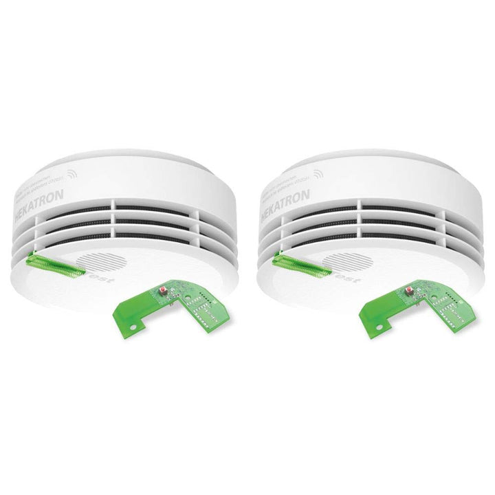 Hekatron Genius Plus X Rauchmelder + Funkmodul Basis X - 2er Pack 2er Pack inkl. Funkmodule Ohne Gen